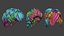 15 Male anime character hair styles and hairdoo low poly IMM brush set for Zbrush fbx and obj files