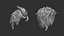 15 Male anime character hair styles and hairdoo low poly IMM brush set for Zbrush fbx and obj files
