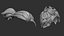 15 Male anime character hair styles and hairdoo low poly IMM brush set for Zbrush fbx and obj files