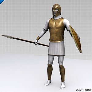 greek hoplite armour set 3d model