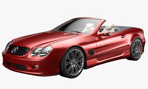 mercedes sl500 interior benz 3d obj