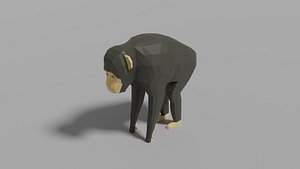 animal ape chimpanzee 3D model