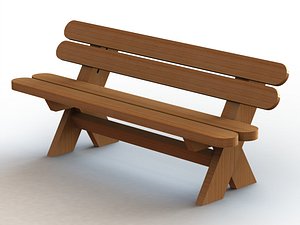 3D Outdoor Chair with Backrest model