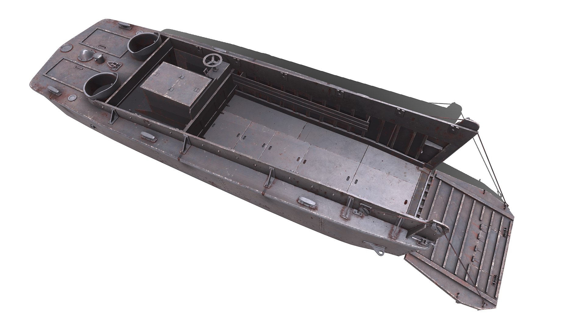 LCVP Higgins Boat Low-poly PBR Model - TurboSquid 2024472