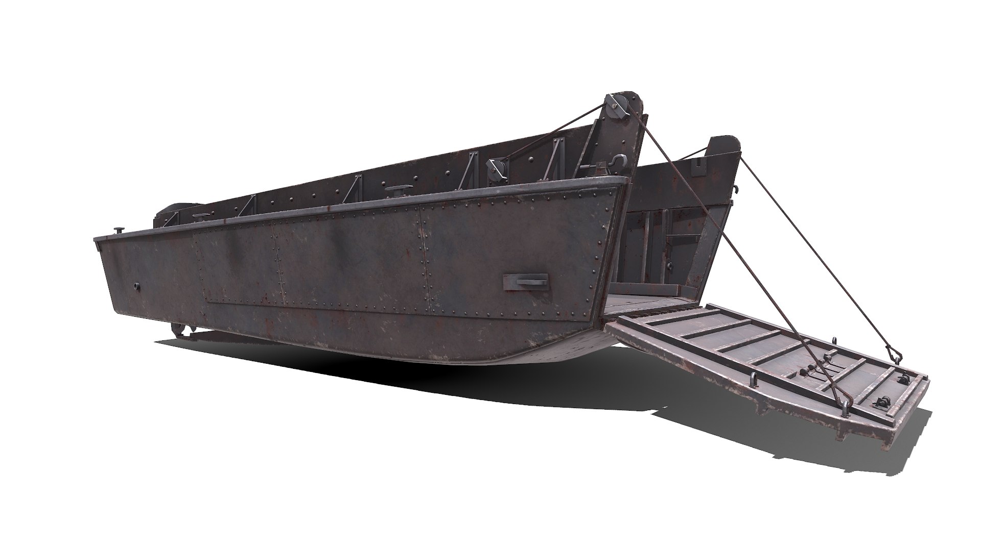 LCVP Higgins Boat Low-poly PBR Model - TurboSquid 2024472