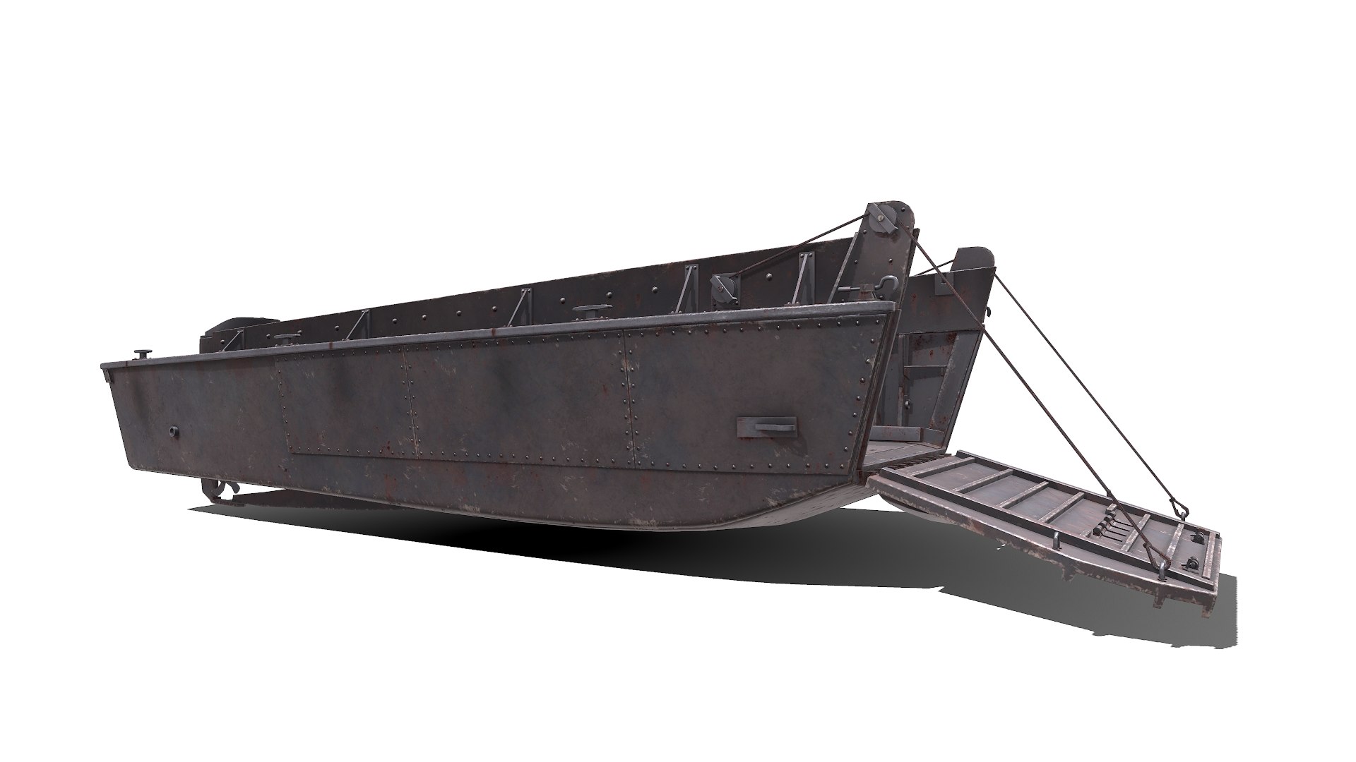 LCVP Higgins Boat Low-poly PBR Model - TurboSquid 2024472