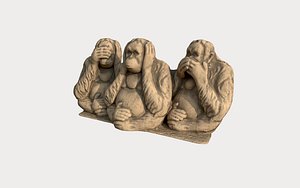Three Monkey Statue