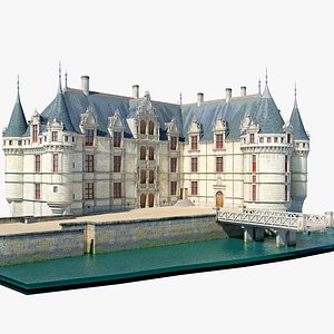 castle azay le rideau 3d model