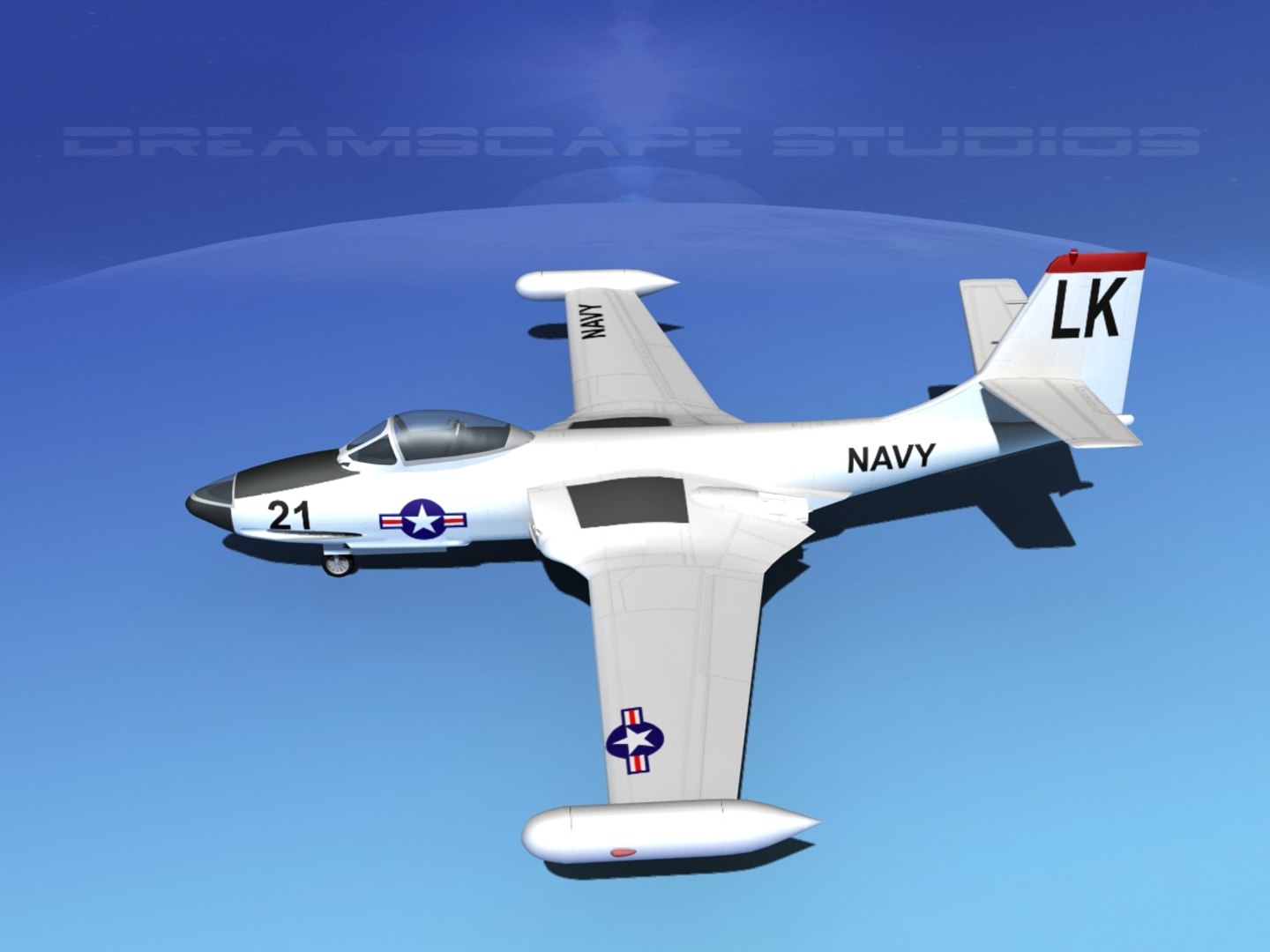 Korean F2h Banshee Jet Fighter Max