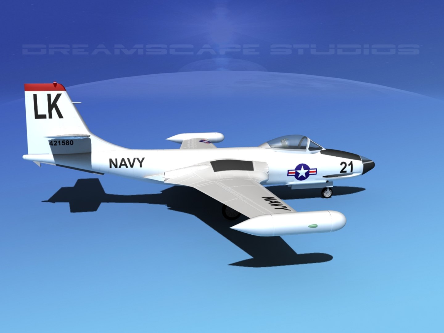 Korean F2h Banshee Jet Fighter Max