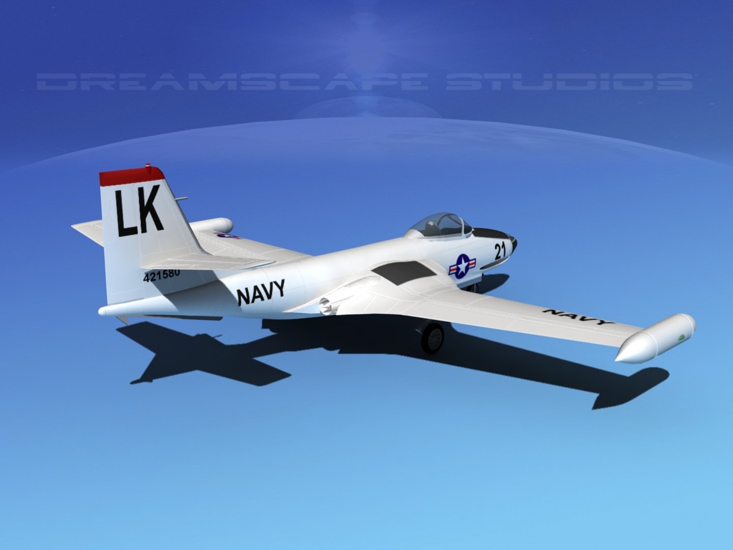 Korean F2h Banshee Jet Fighter Max