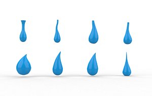 Rain Drops 3D model