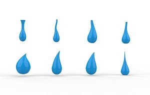Rain Drops 3D model