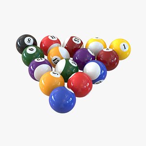 3d model billiard balls