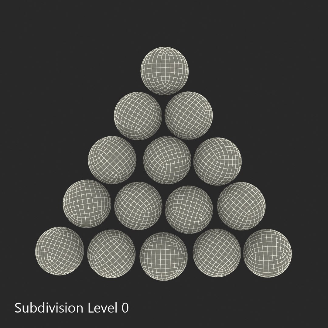 3d model billiard balls