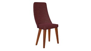 3D model Chair with wooden