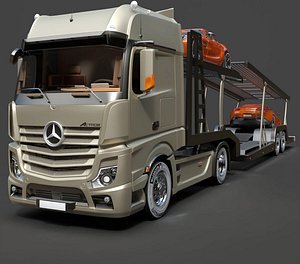 Mercedes-Benz Actros Heavy-Duty Semi Truck - Ultra-High Poly 3D Model