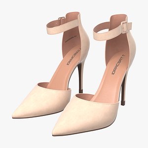 3D women shoes heels model