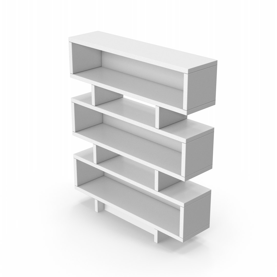 3d Model Bookcase White - Turbosquid 1839286