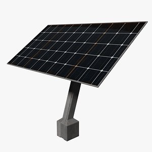3D Low poly solar panel