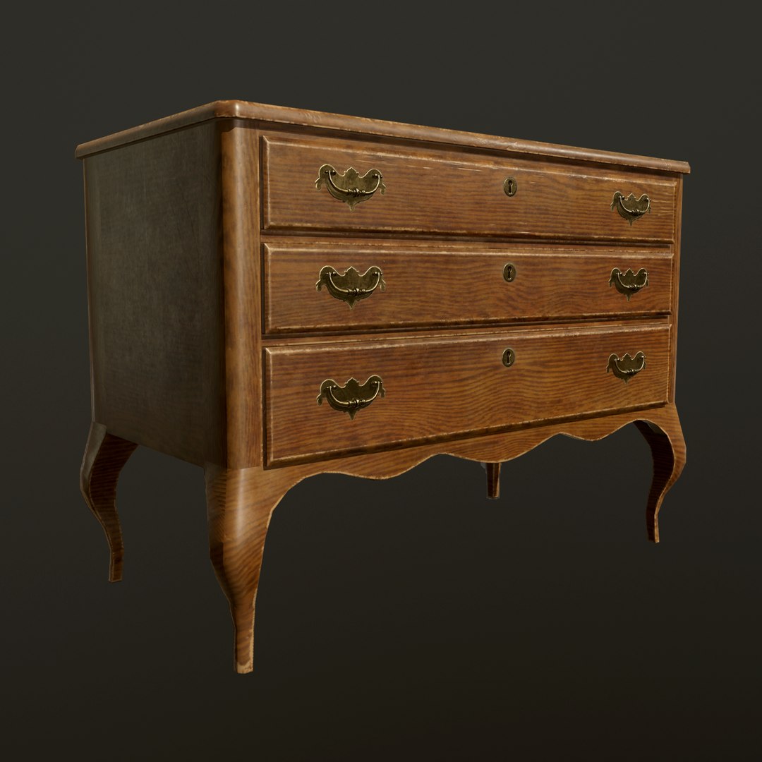 Antique Commode Ready Pbr 3D Model - TurboSquid 1460828