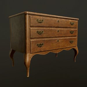 antique commode ready pbr 3D model
