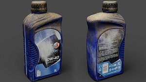abandoned garage dusty oil bottle photogrammetry 3D model