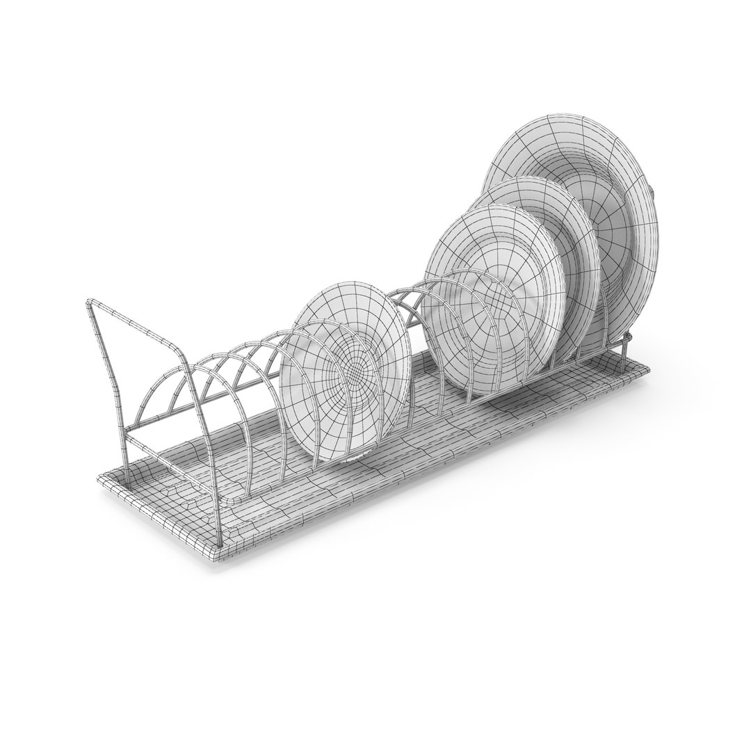 Red Dish Drying Rack 3D Model TurboSquid 2025720