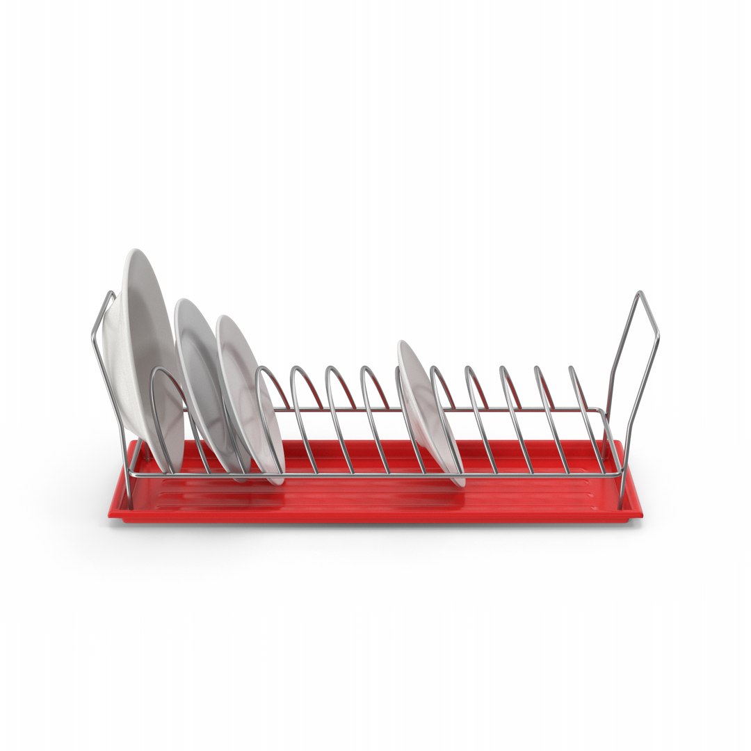 Red Dish Drying Rack 3D Model TurboSquid 2025720