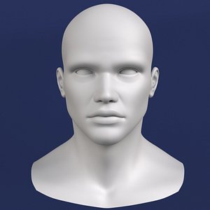 Male Head 3d Model