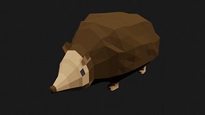3D Lowpoly Hedgehog model