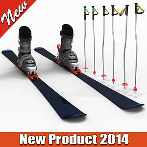 Down Hill Ski with Poles