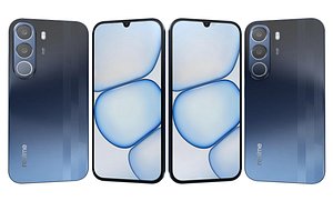 Realme P4x 4G Blue 3D model