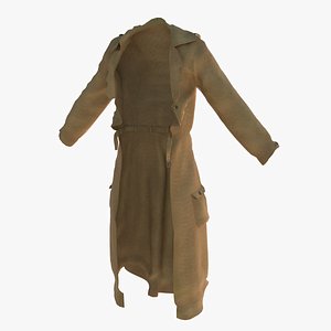 3d trench coat model