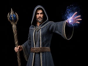 Fantasy Mage - Rigged