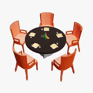 Table and Chair Restaurant Full Set1