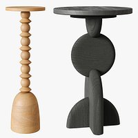Anthropologie side tables Hudson and Statuette