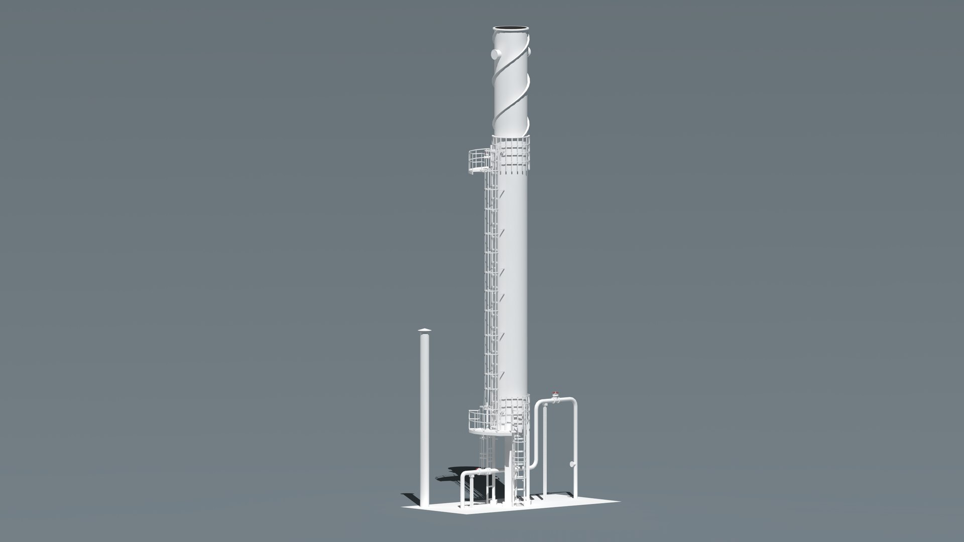 3D oil tanks flare stacks model - TurboSquid 1572547