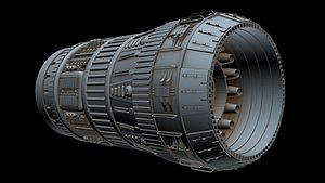 3D model Starship engine 1