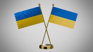 Table  Flag  of Ukraine 3D model