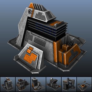 sci-fi building 3d max