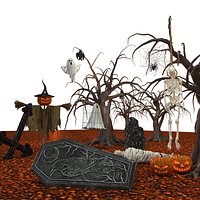 80 Halloween Horror 3D Assets  Spooky Props  Gothic Elements