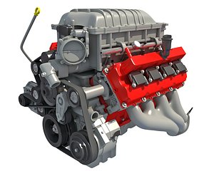 Dodge Challenger Supercharged HEMI Demon V8 Engine