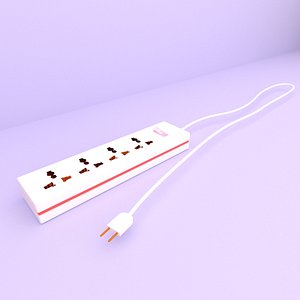 power strip plug 3D model