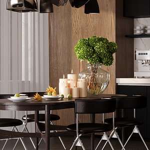 3D Modern dining room