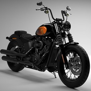 Realistic Harley Davidson Street Bob 2021 Vivid Black