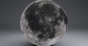 3d model 8k moon globe