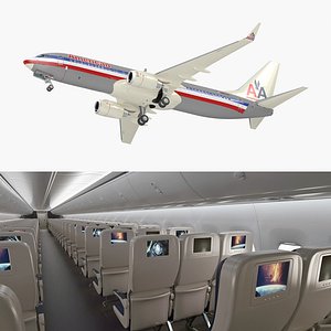 Boeing 737-800 with Interior American Airlines