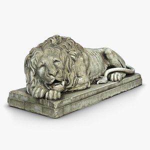 Sleeping Lion Sculpture