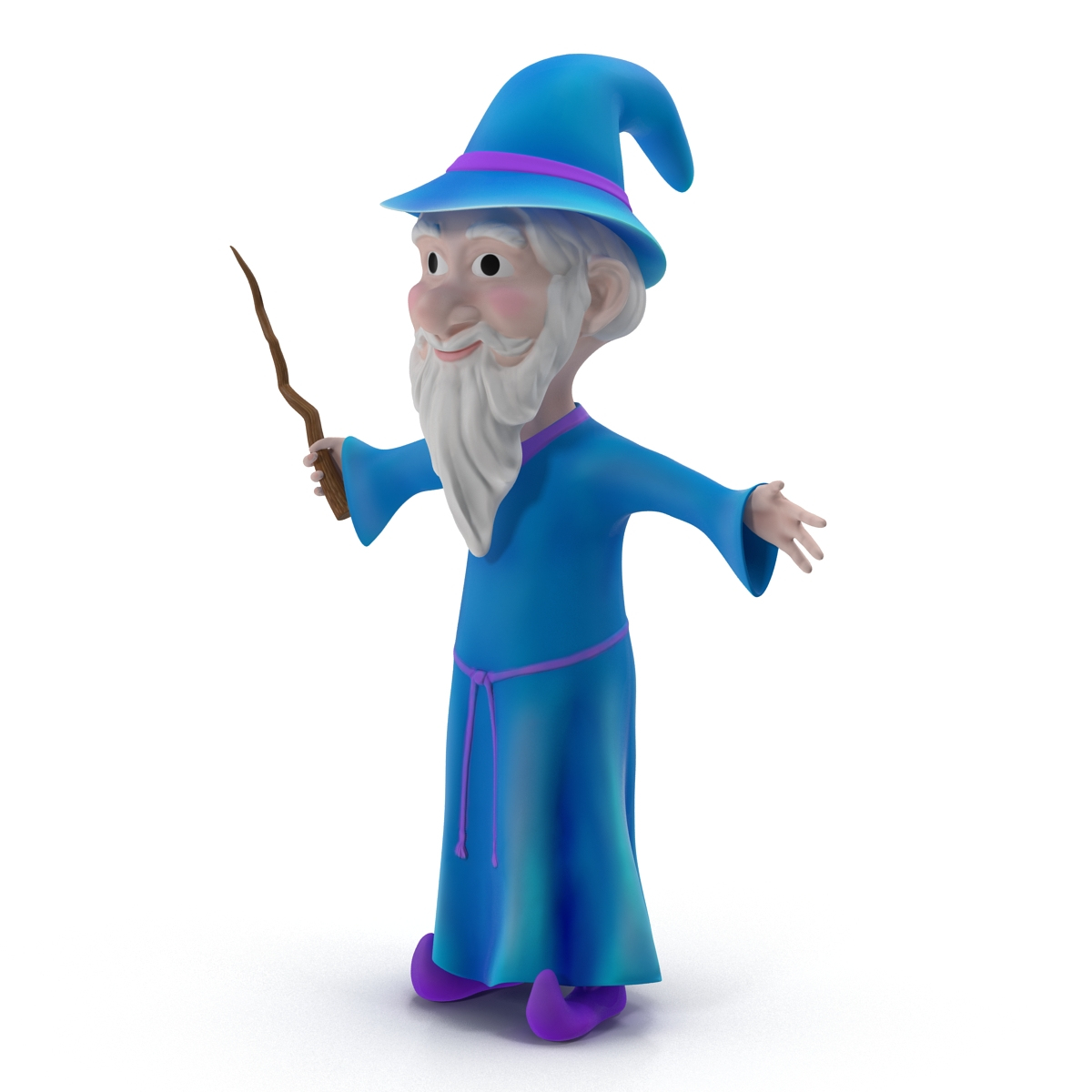 3d cartoon wizard model